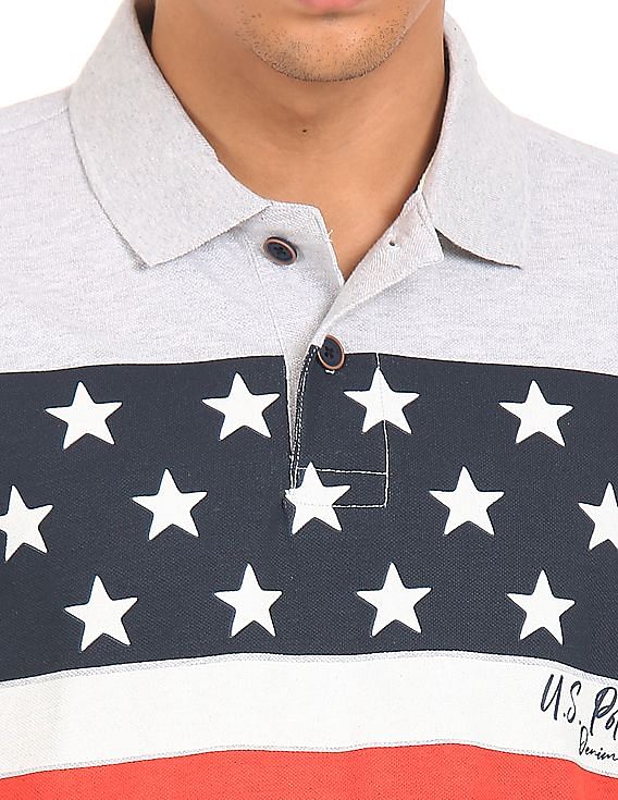 U.S. Polo Assn. Denim Co. Cotton Graphic Print Polo Shirt