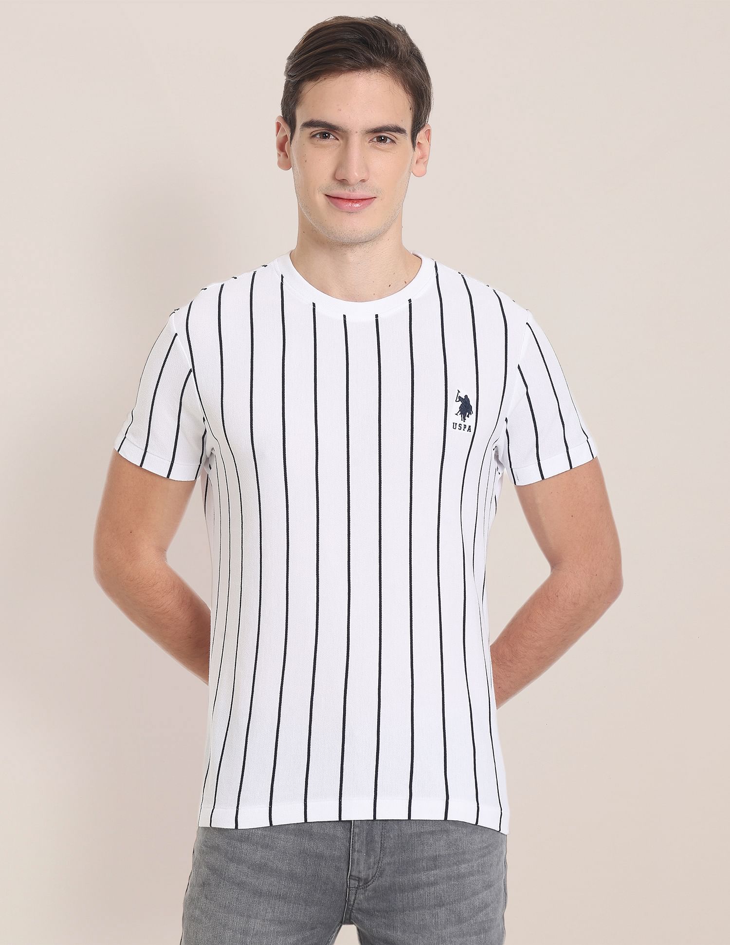 U.S. Polo Assn. Vertical Stripe Slim Fit T-Shirt