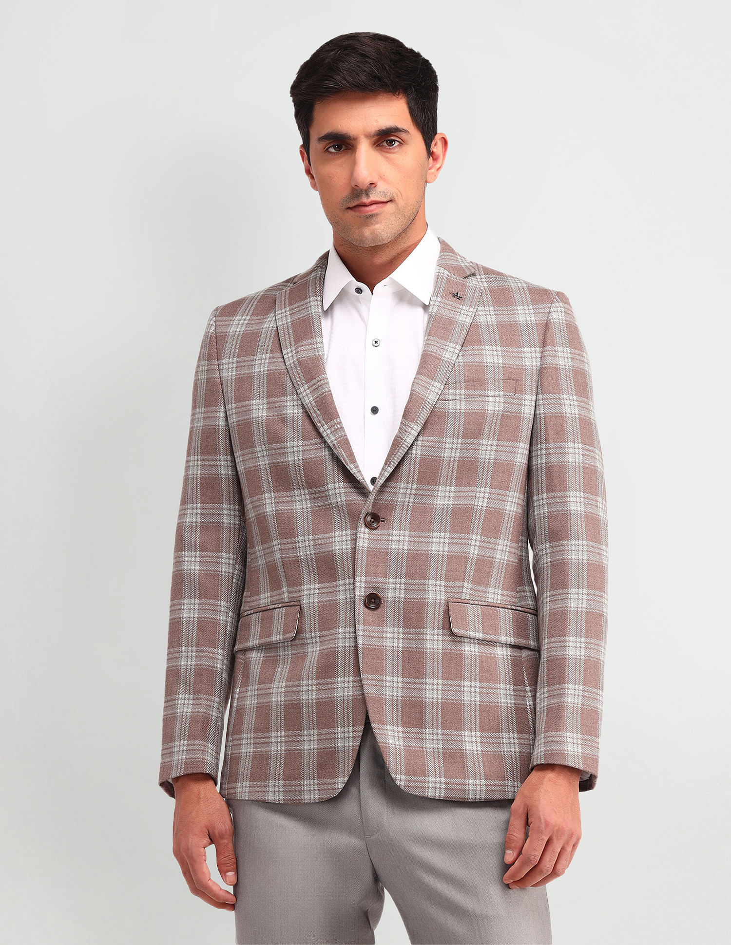 Arrow Checked Tailored Fit Tweed Blazer