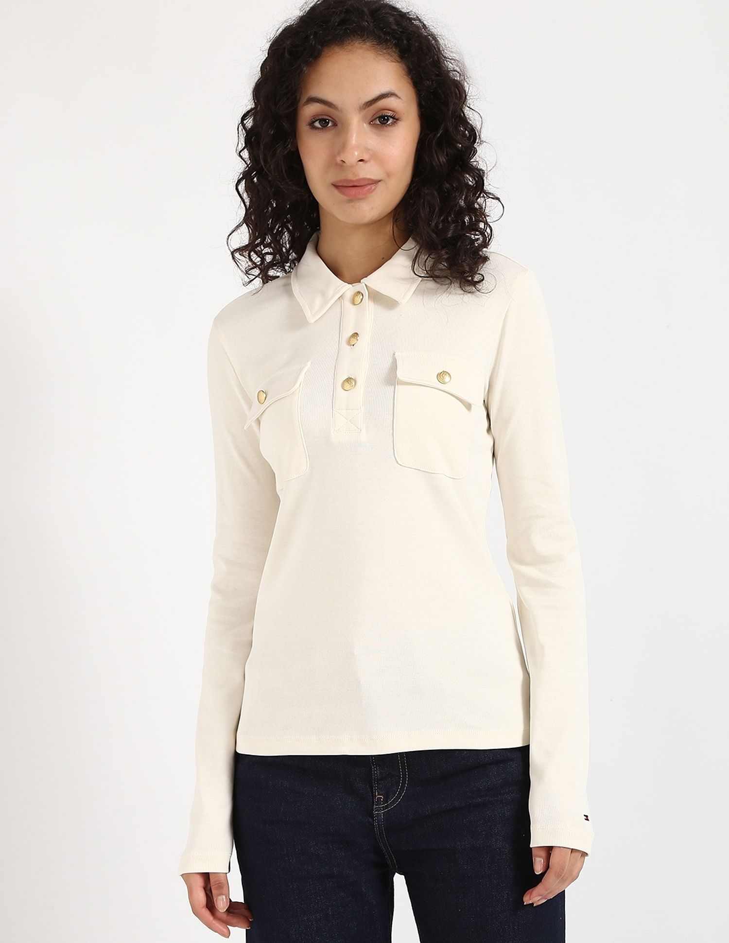 Tommy Hilfiger Solid Slim-Fit Cotton Polo T-Shirt