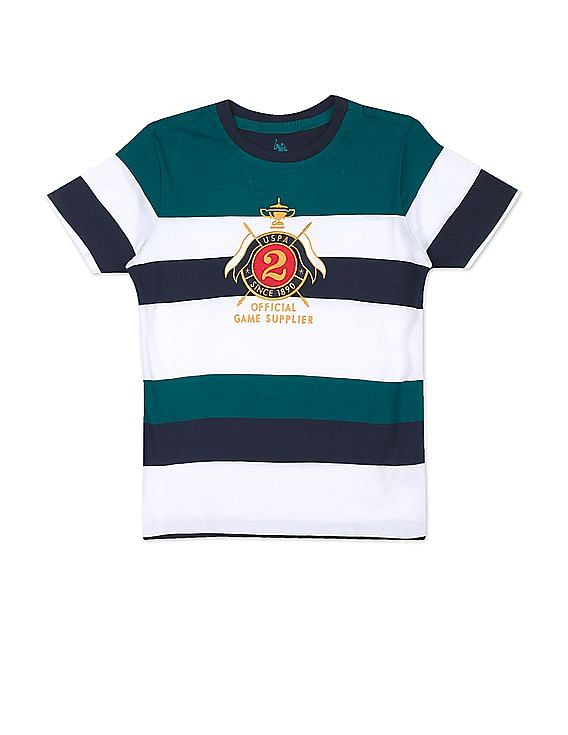 U.S. Polo Assn. Kids Crew Neck Striped T-Shirt
