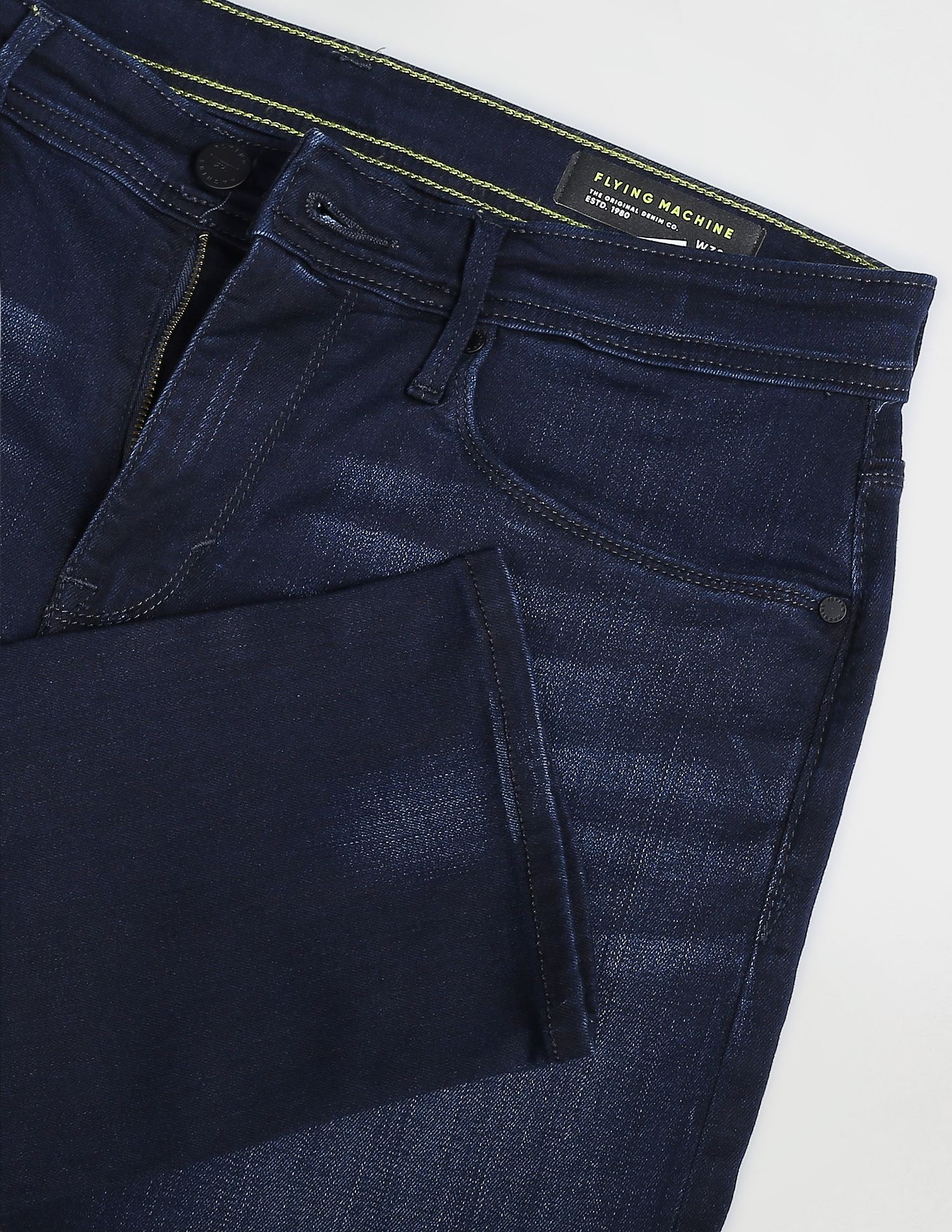 Flying Machine Slash Slim Tapered Mid Rise Jeans