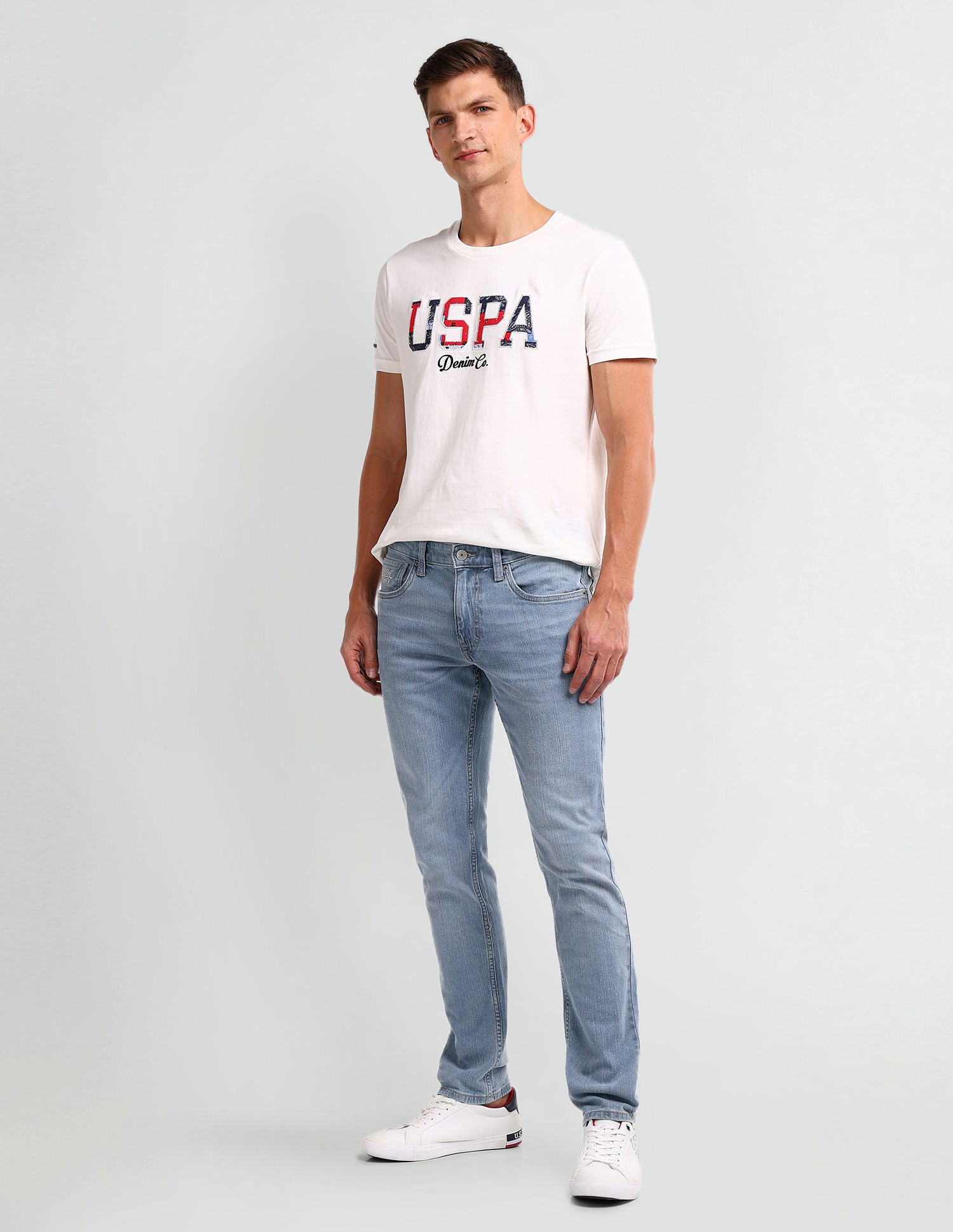 U.S. Polo Assn. Denim Co. Brandon Slim Tapered Blue Jeans