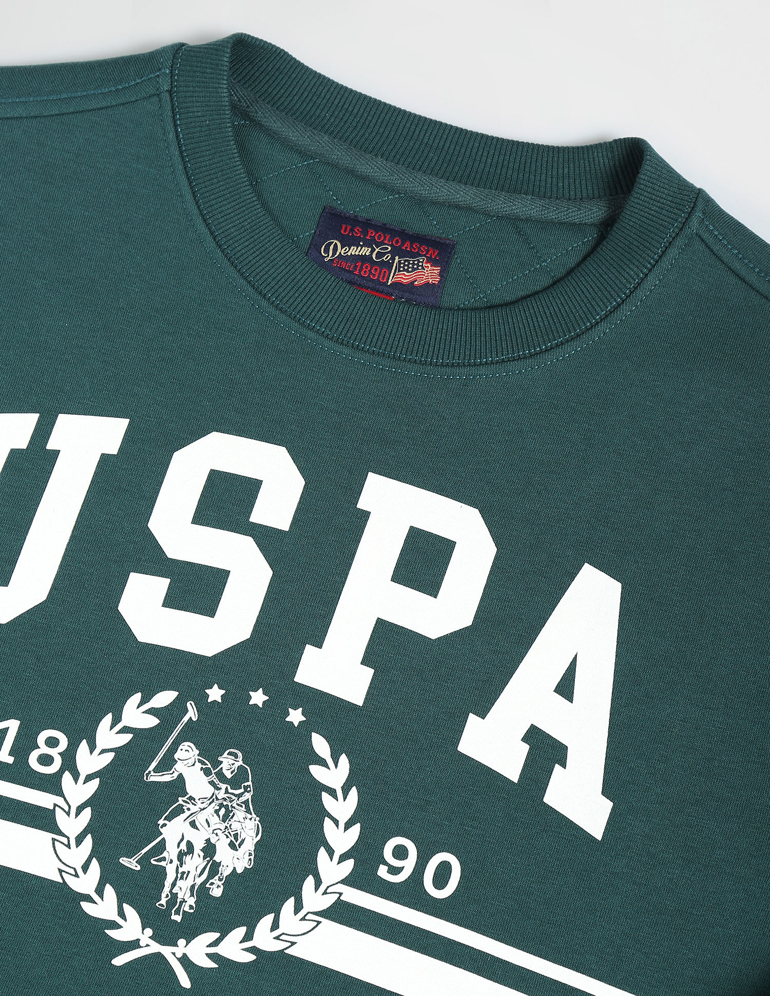 U.S. Polo Assn. Denim Co. Crew Neck Brand Print Sweatshirt