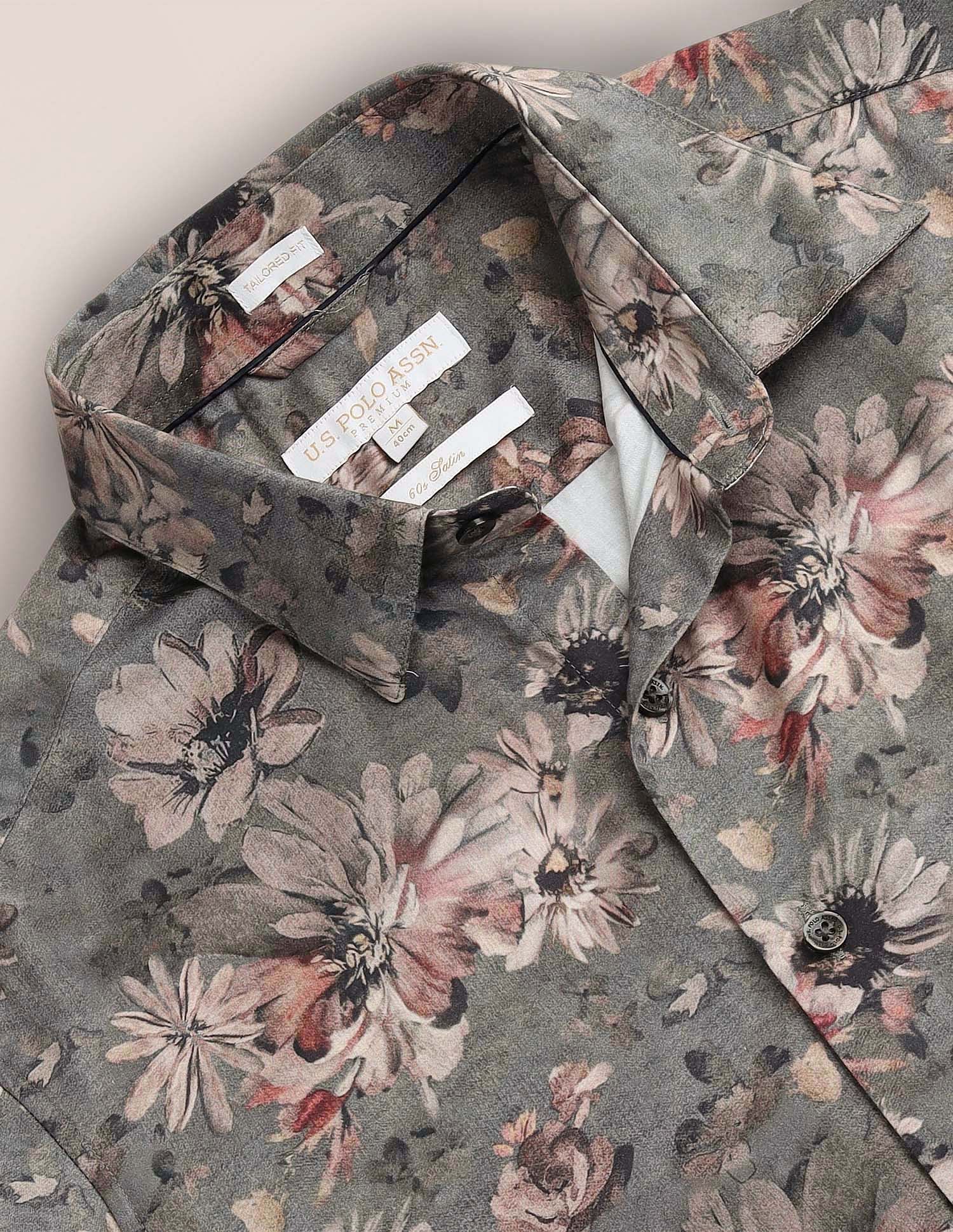 U.S. Polo Assn. Floral Print Tailored Fit Shirt