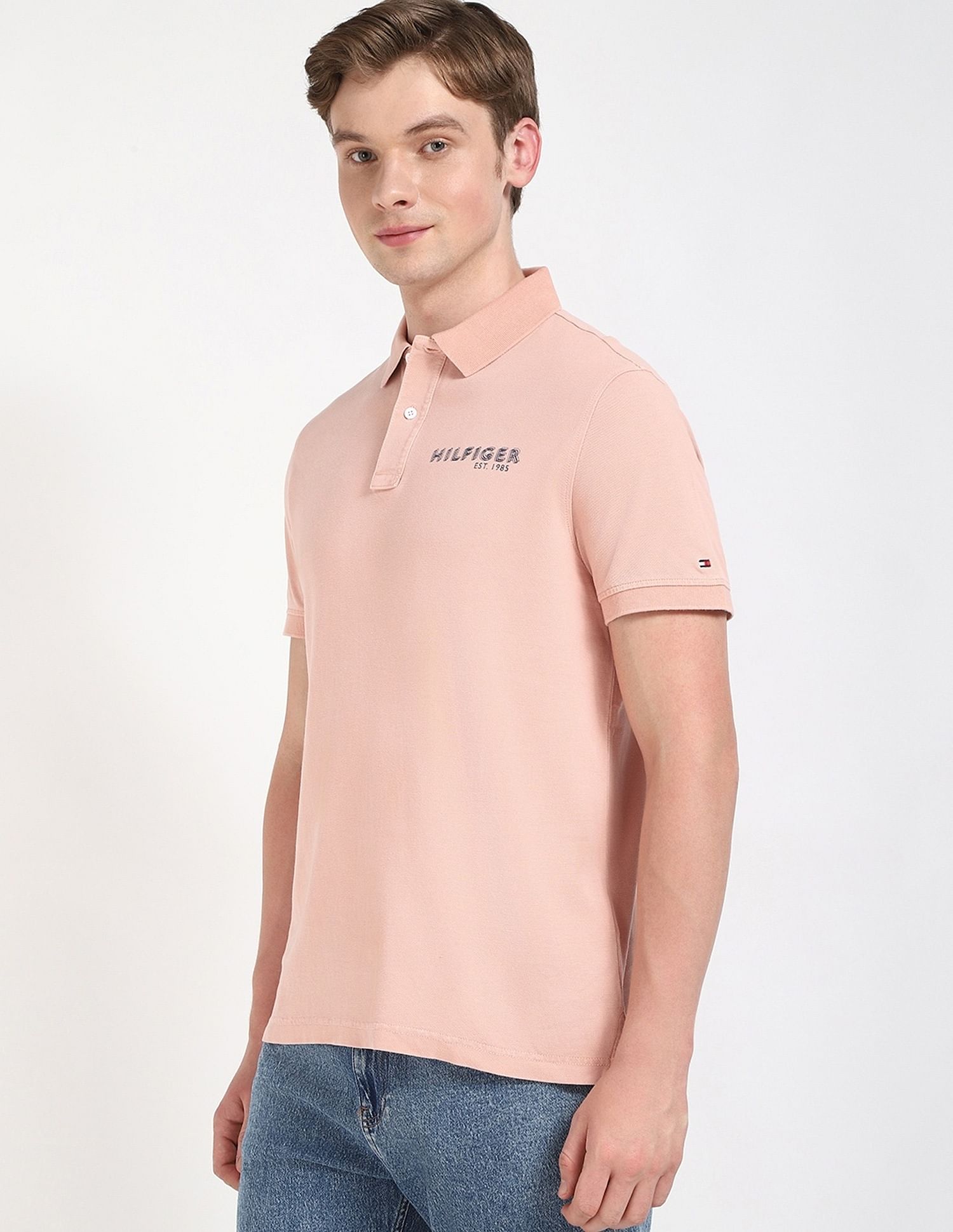Tommy Hilfiger Solid Regular-Fit Cotton Polo Shirt