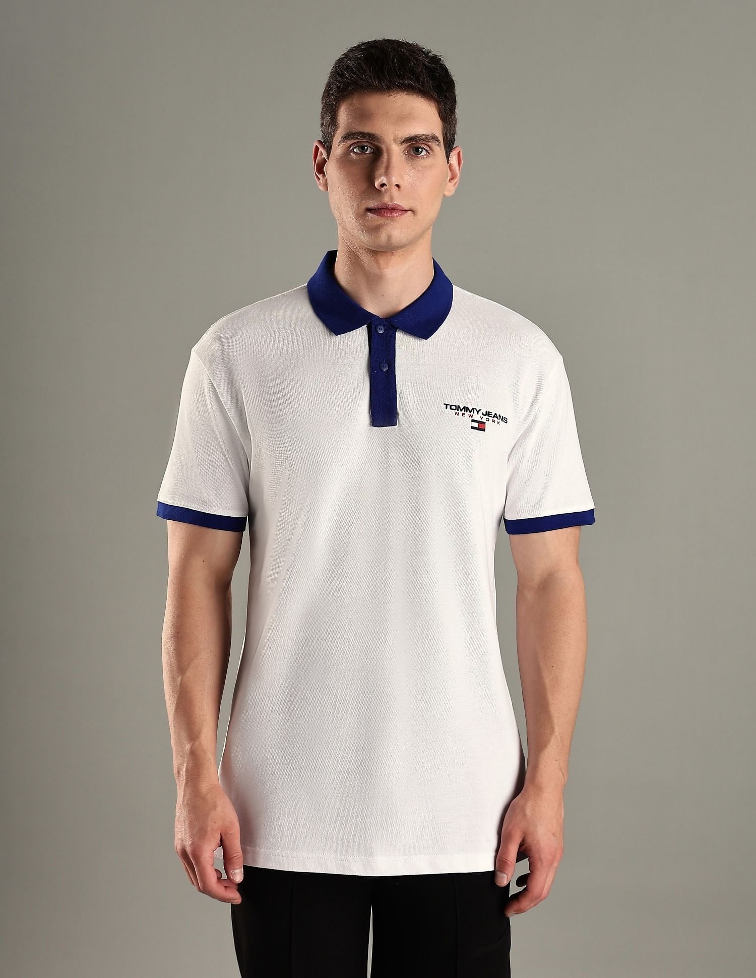 Tommy Hilfiger Solid Regular-Fit Cotton Polo T-Shirt