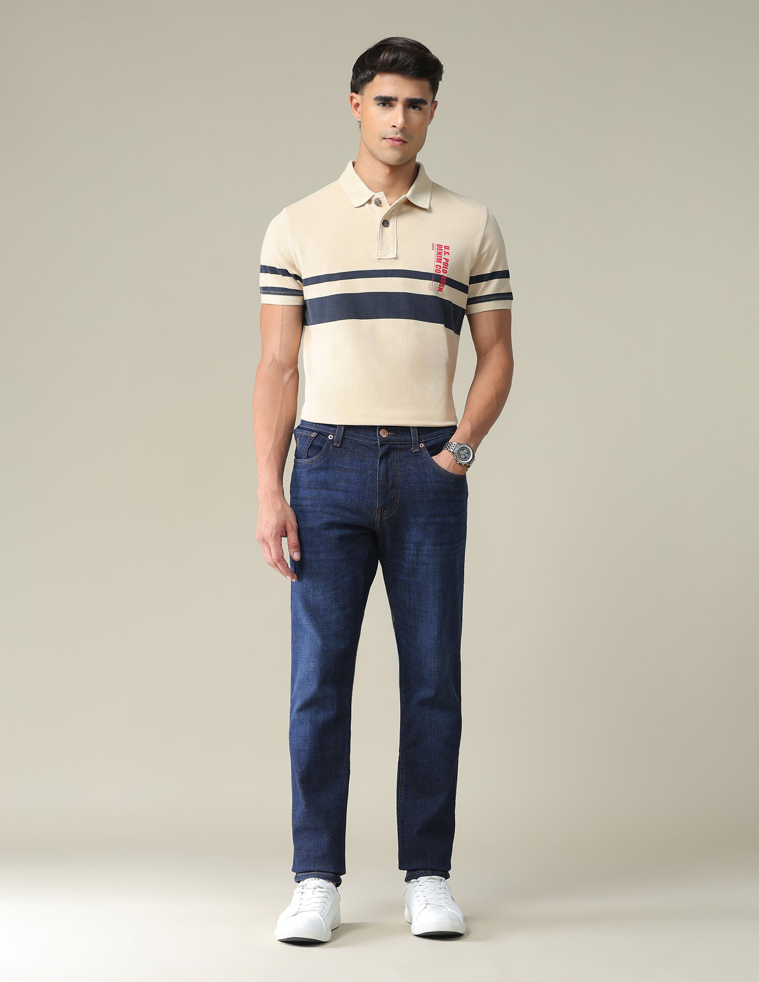 U.S. Polo Assn. Denim Co. Brandon Slim Tapered Fit Blue Jeans