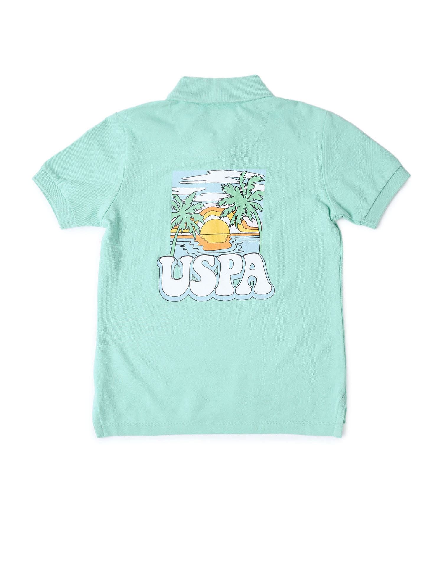 U.S. Polo Assn. Kids Boys Graphic Print Polo Shirt