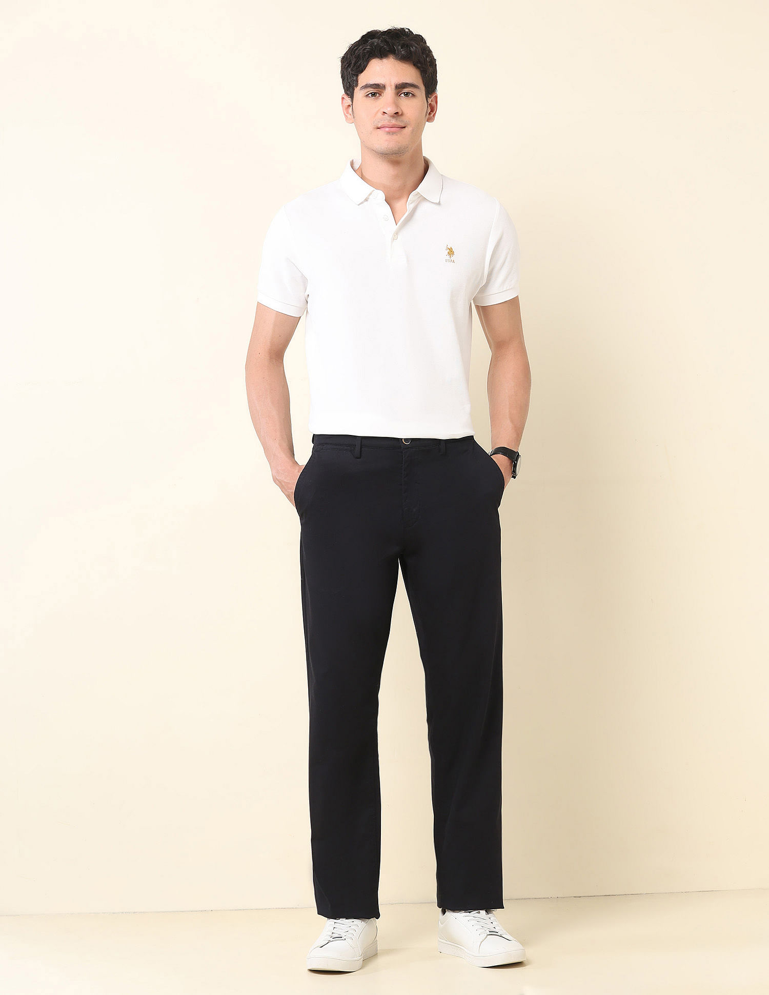 U.S. Polo Assn. Riley Straight Fit Dobby Trousers