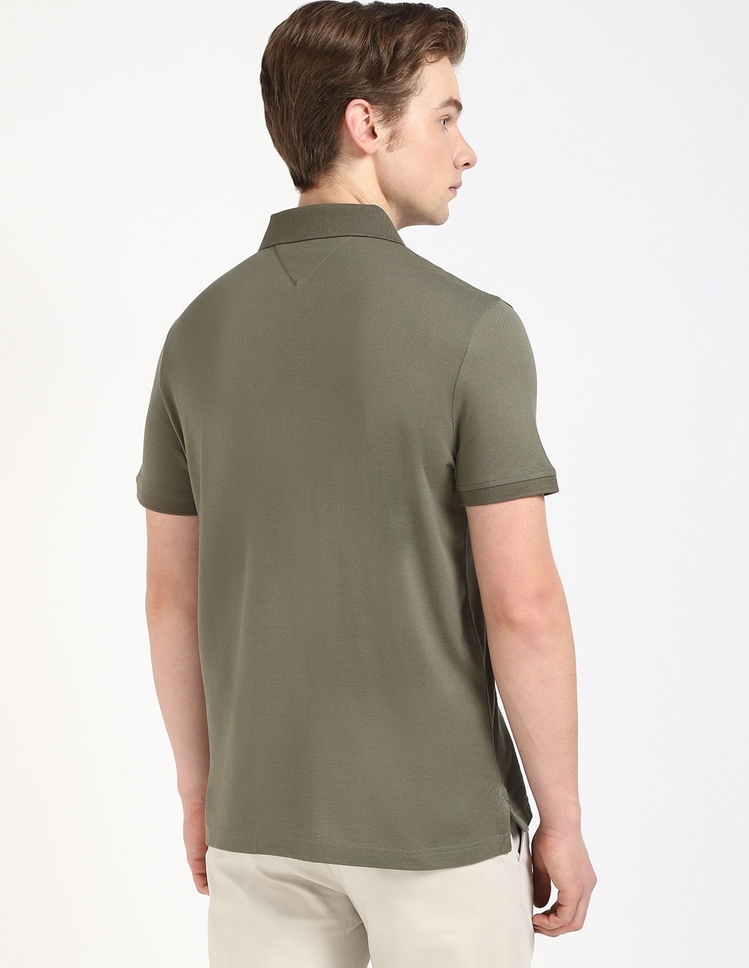 Tommy Hilfiger Solid Regular-Fit Cotton Polo Shirt