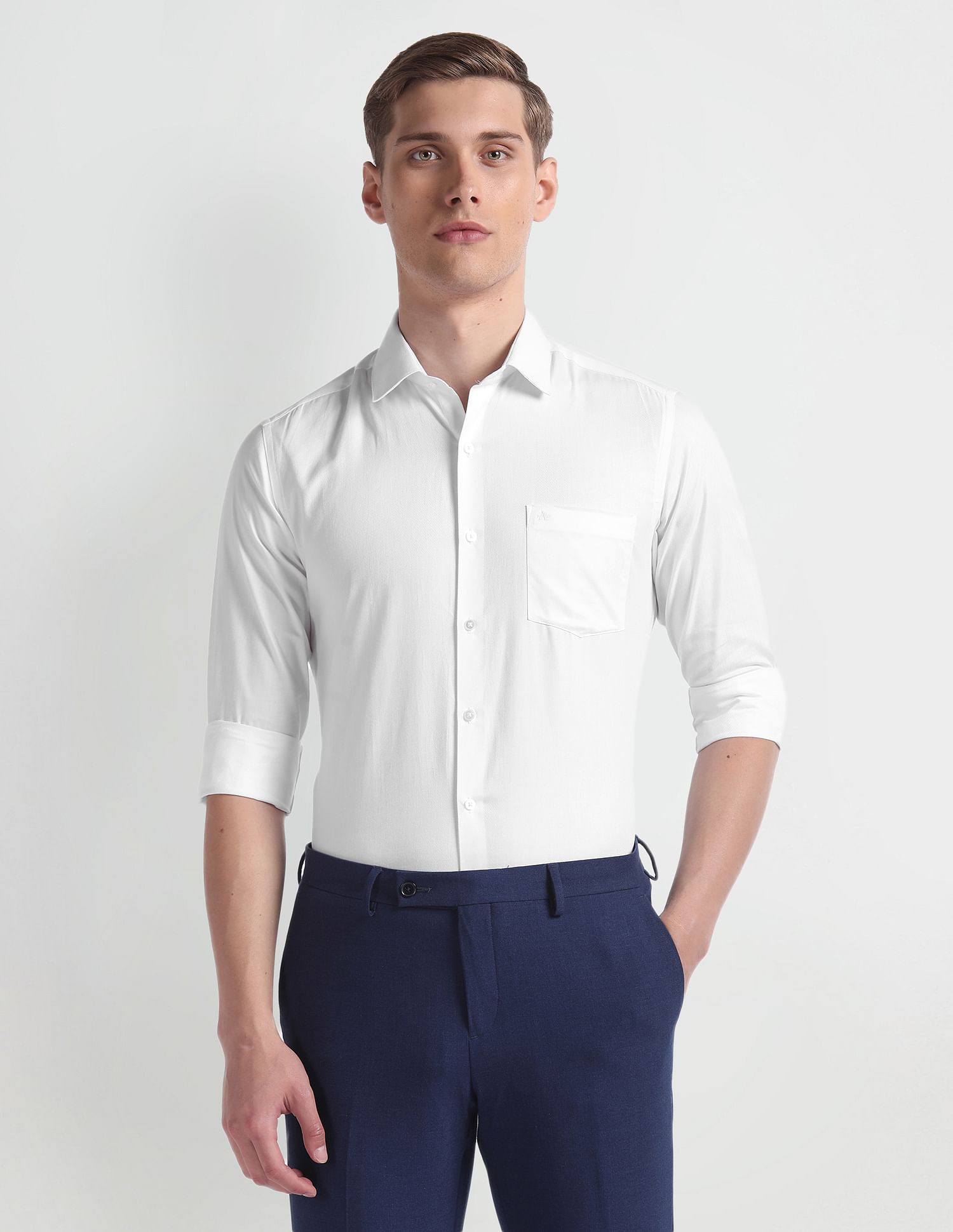 Arrow Self Design Cotton Shirt