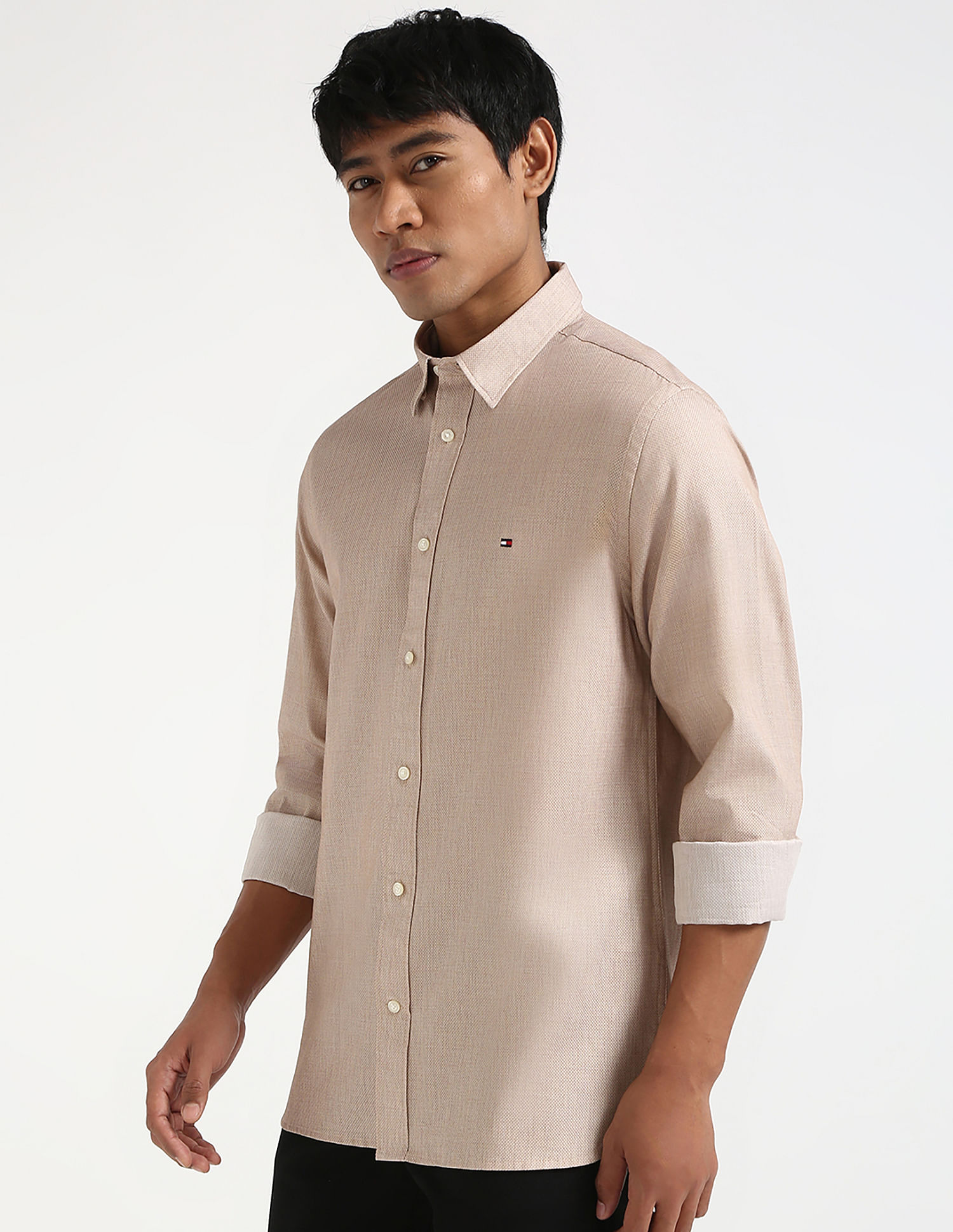 Tommy Hilfiger Melange Twill Regular Fit Shirt