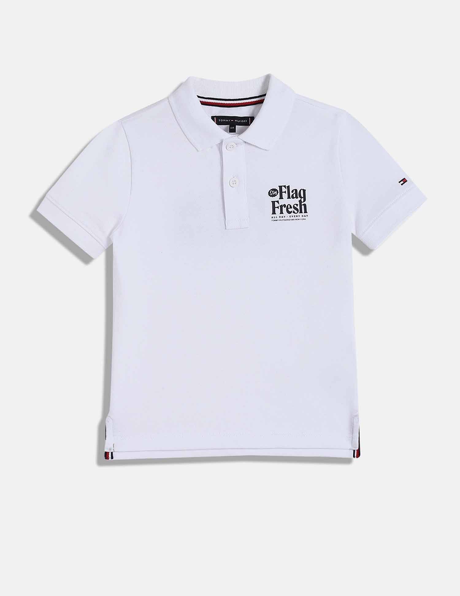 Tommy Hilfiger Kids Boys Graphic Relaxed-Fit Cotton Polo T-Shirt