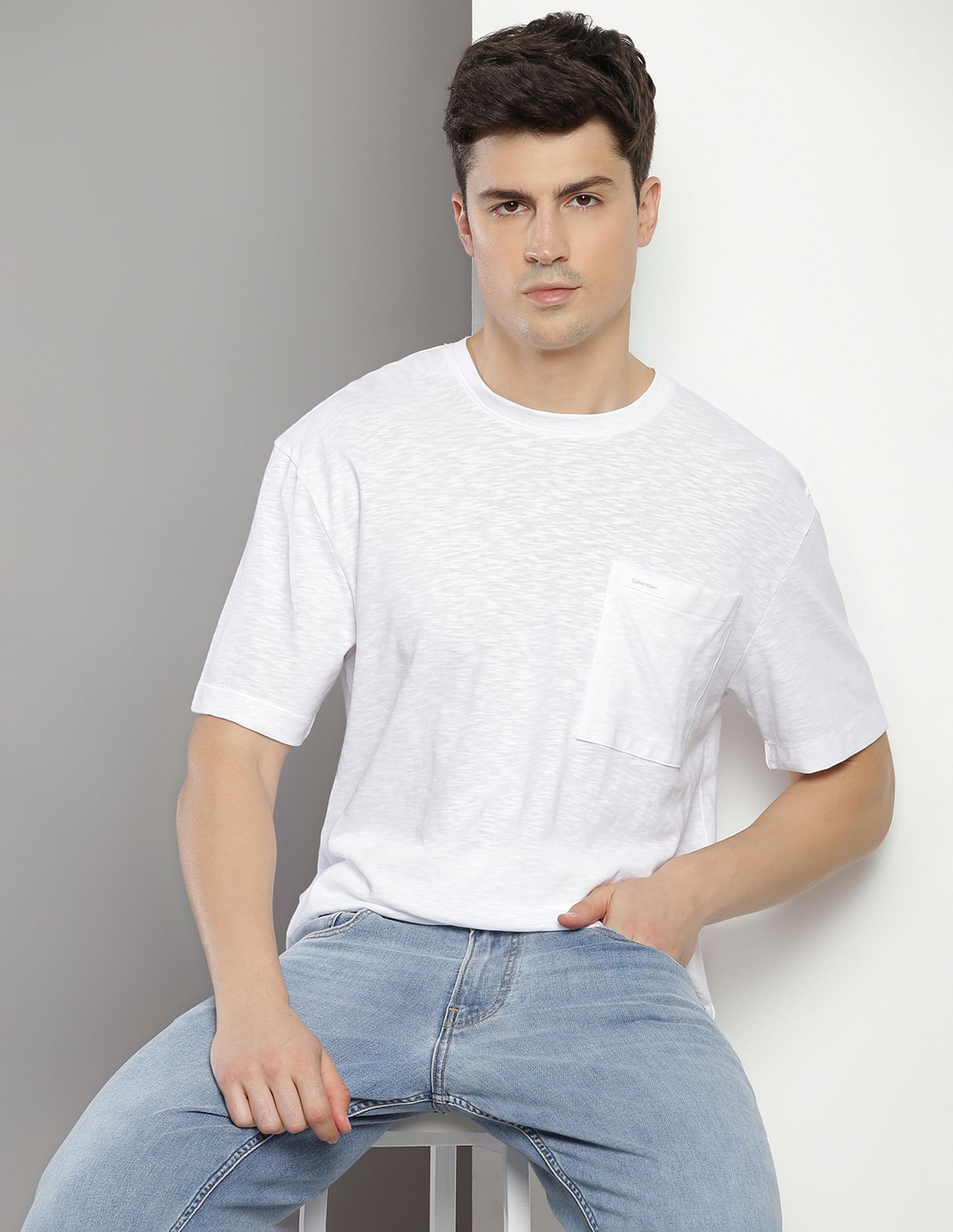 Calvin Klein Lightweight Slub Pocket T-Shirt