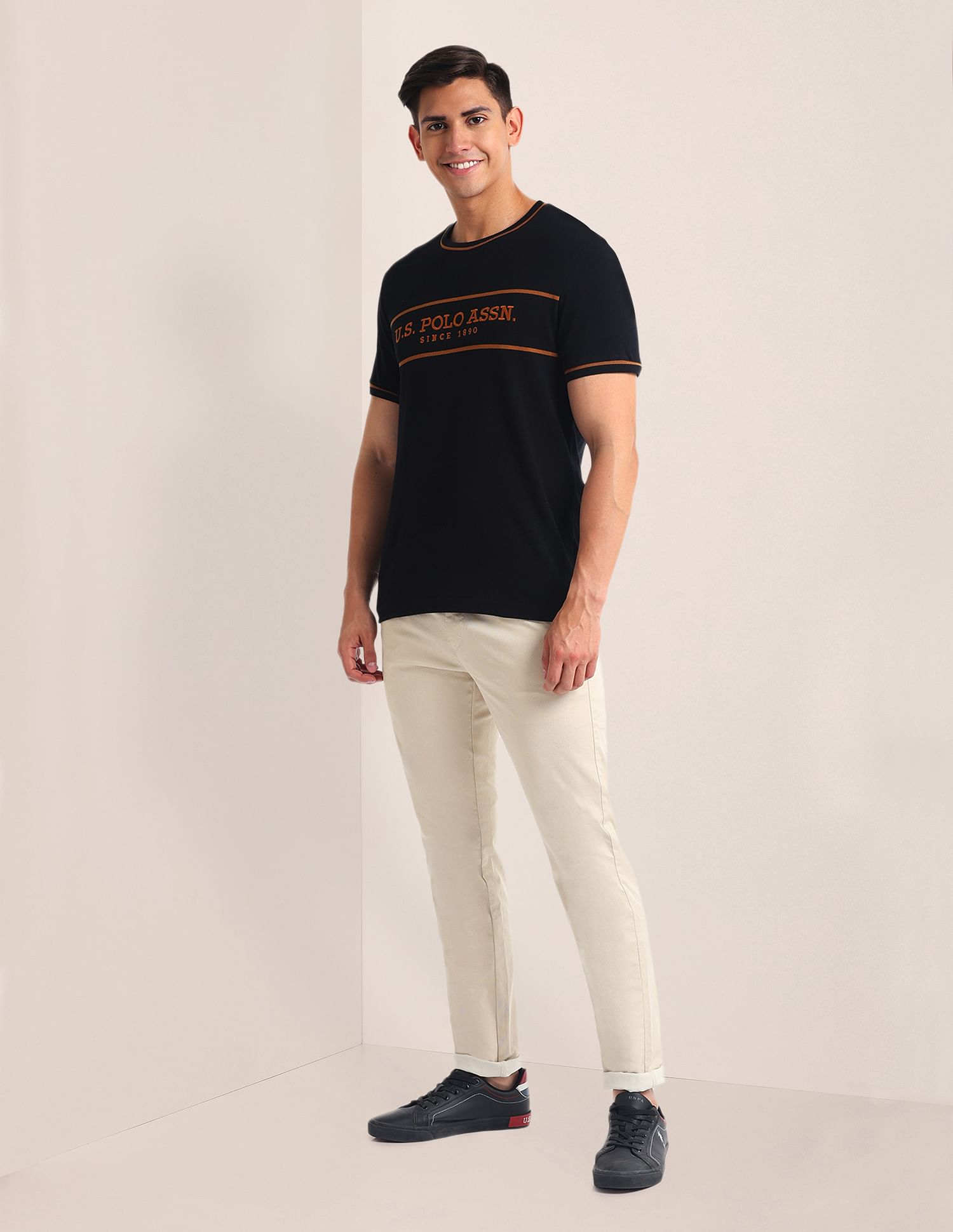 U.S. Polo Assn. Austin Regular Fit Printed Trousers