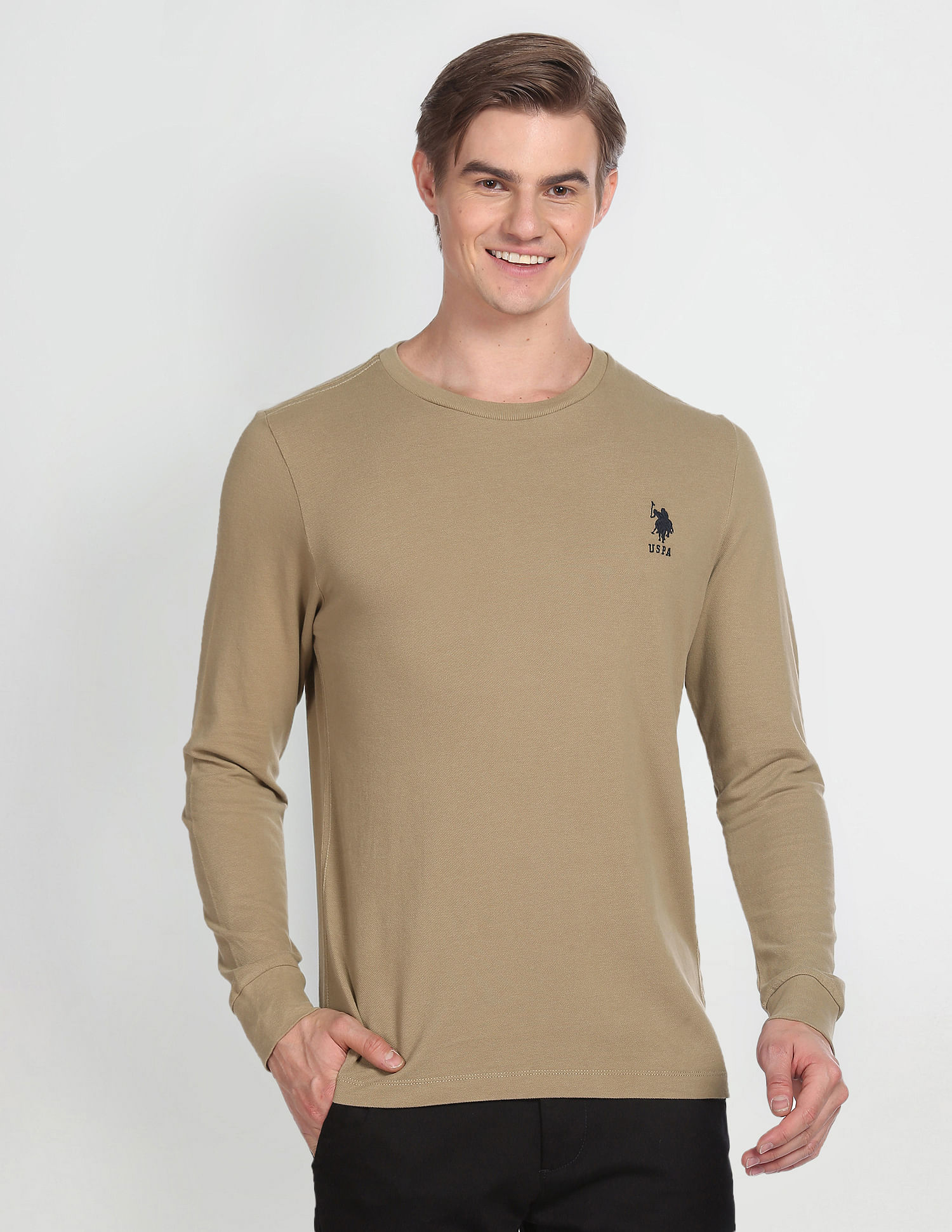 U.S. Polo Assn. Denim Co. Solid Long Sleeve T-Shirt