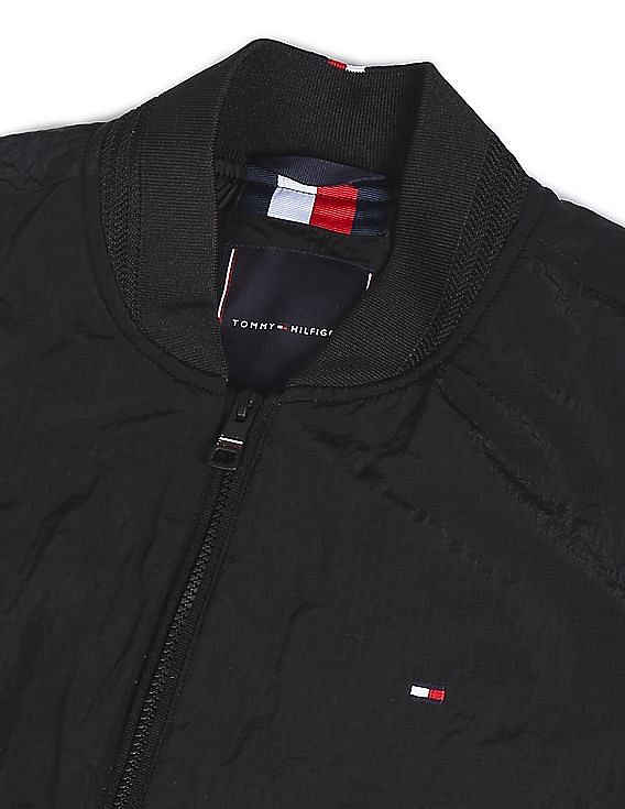 Buy Hilfiger Men Black Padded Solid Jacket - NNNOW.com