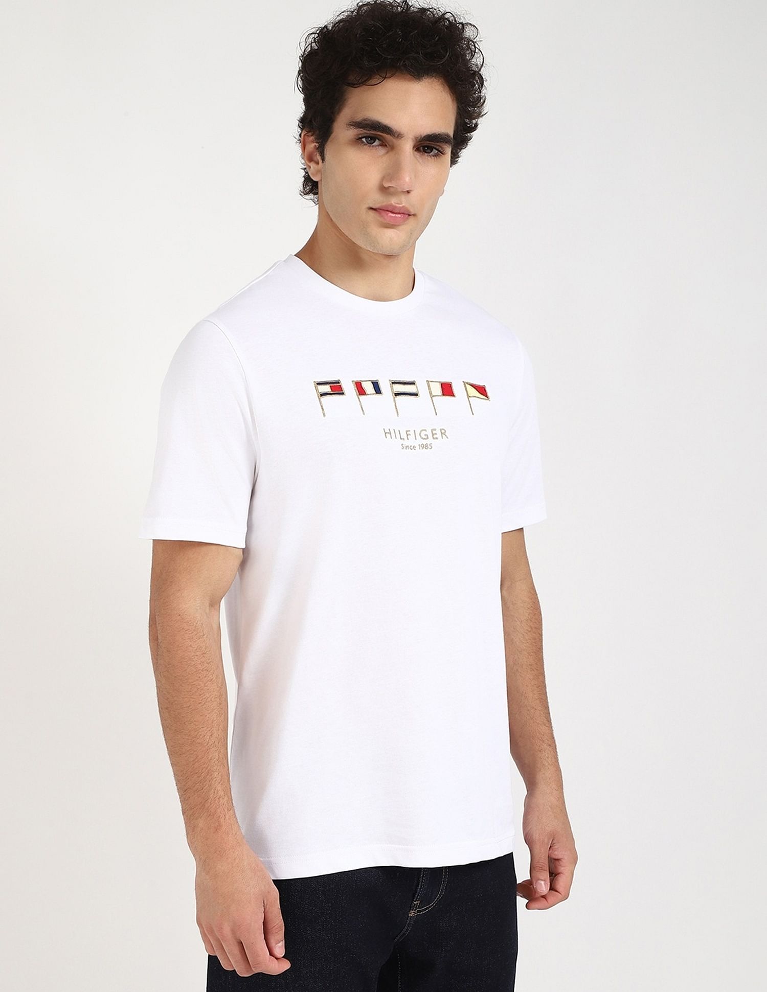 Tommy Hilfiger Embroidered Logo Regular-Fit Cotton T-Shirt
