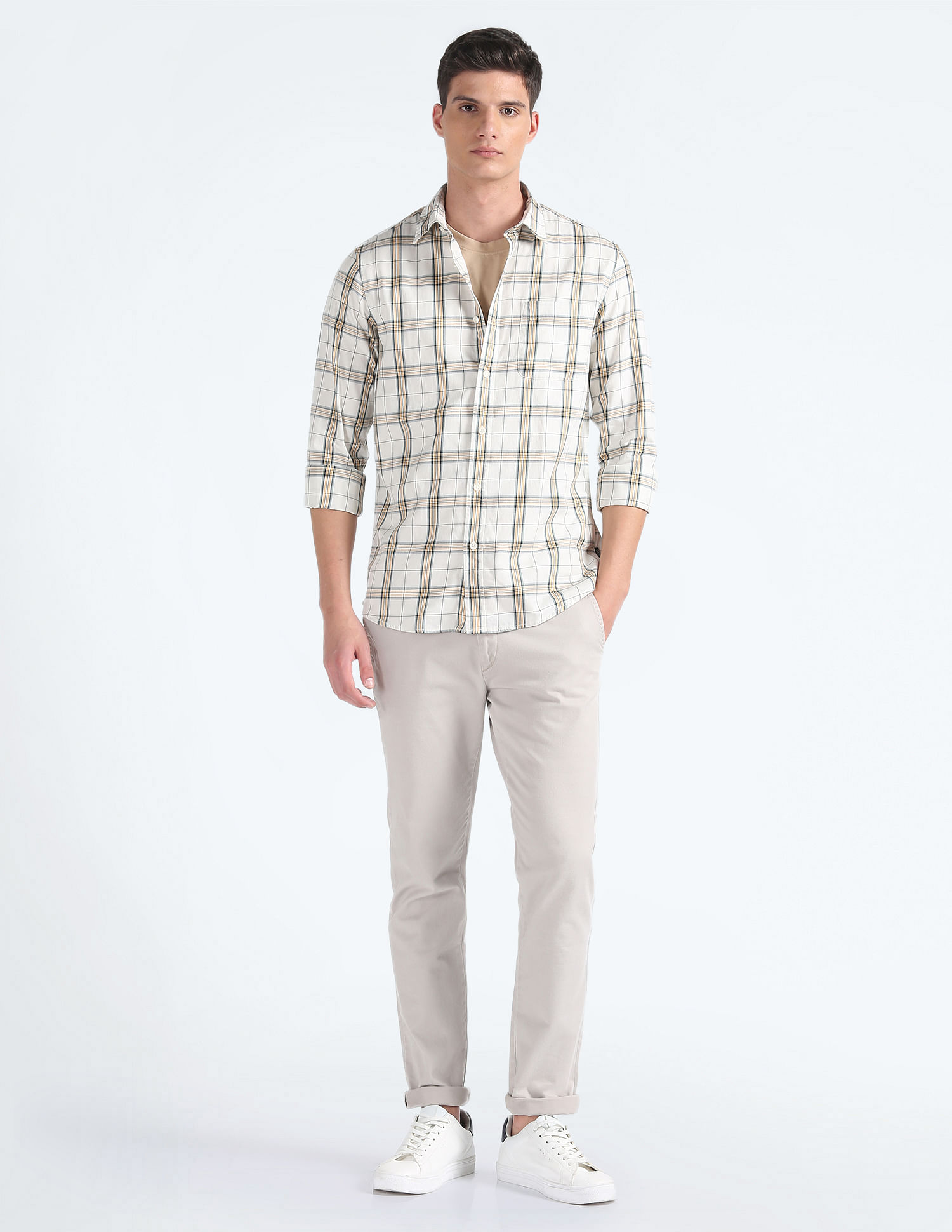 Flying Machine Tartan Check Twill Shirt