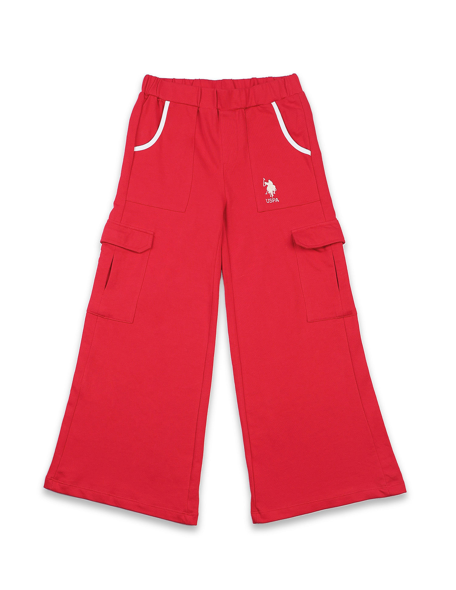 U.S. Polo Assn. Kids Girls Regular Fit Cargo Track Pants