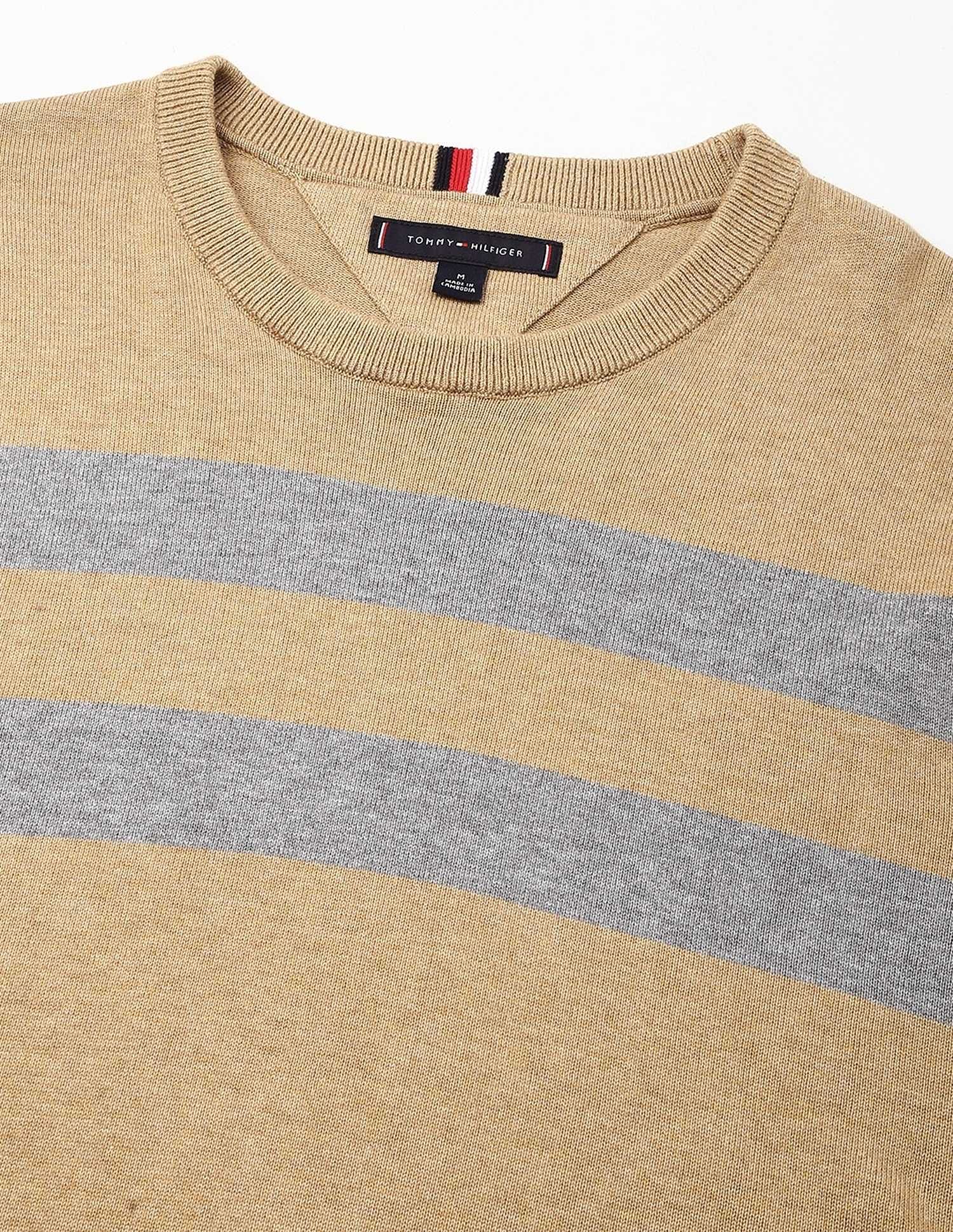 Tommy Hilfiger Striped Regular-Fit Cotton Sweater