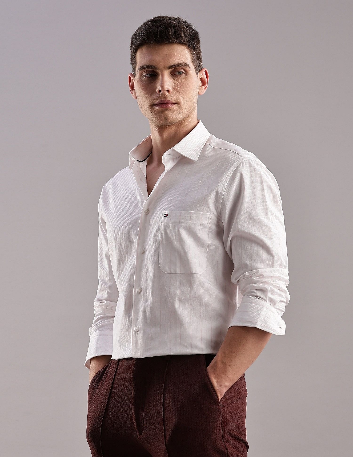 Tommy Hilfiger Striped Regular-Fit Cotton Shirt