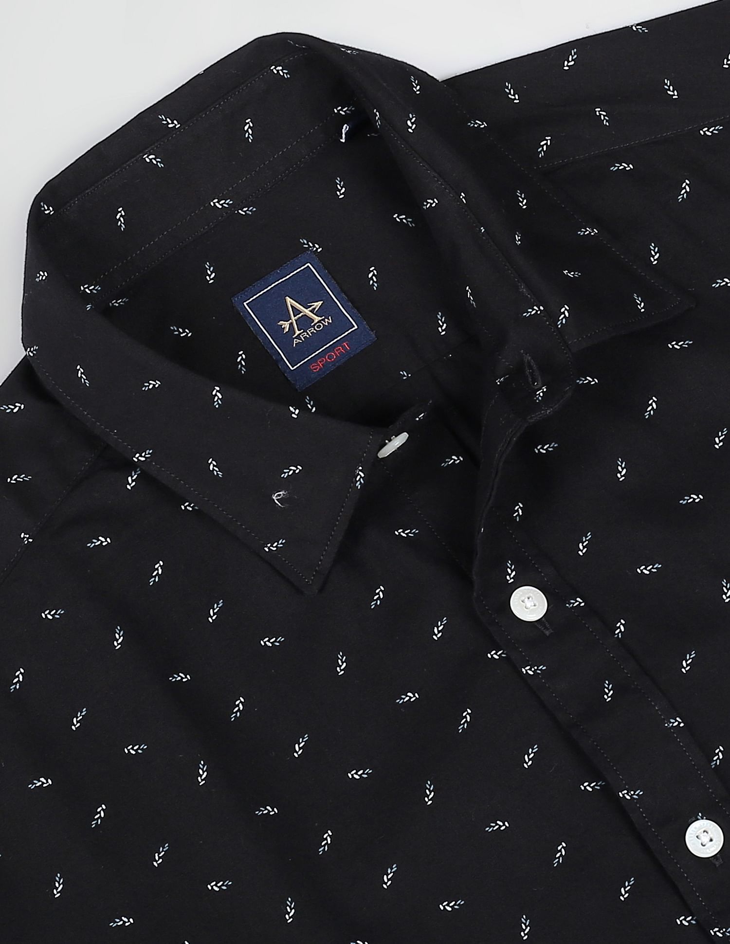 Arrow Sports Motif Print Cotton Casual Shirt
