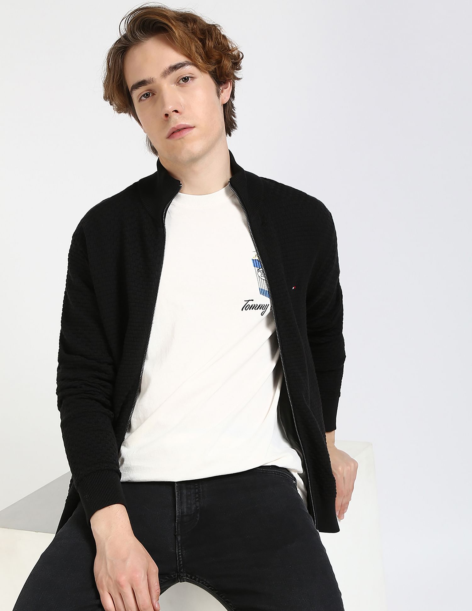 Tommy Hilfiger Structure Zip Through Sweatshirt