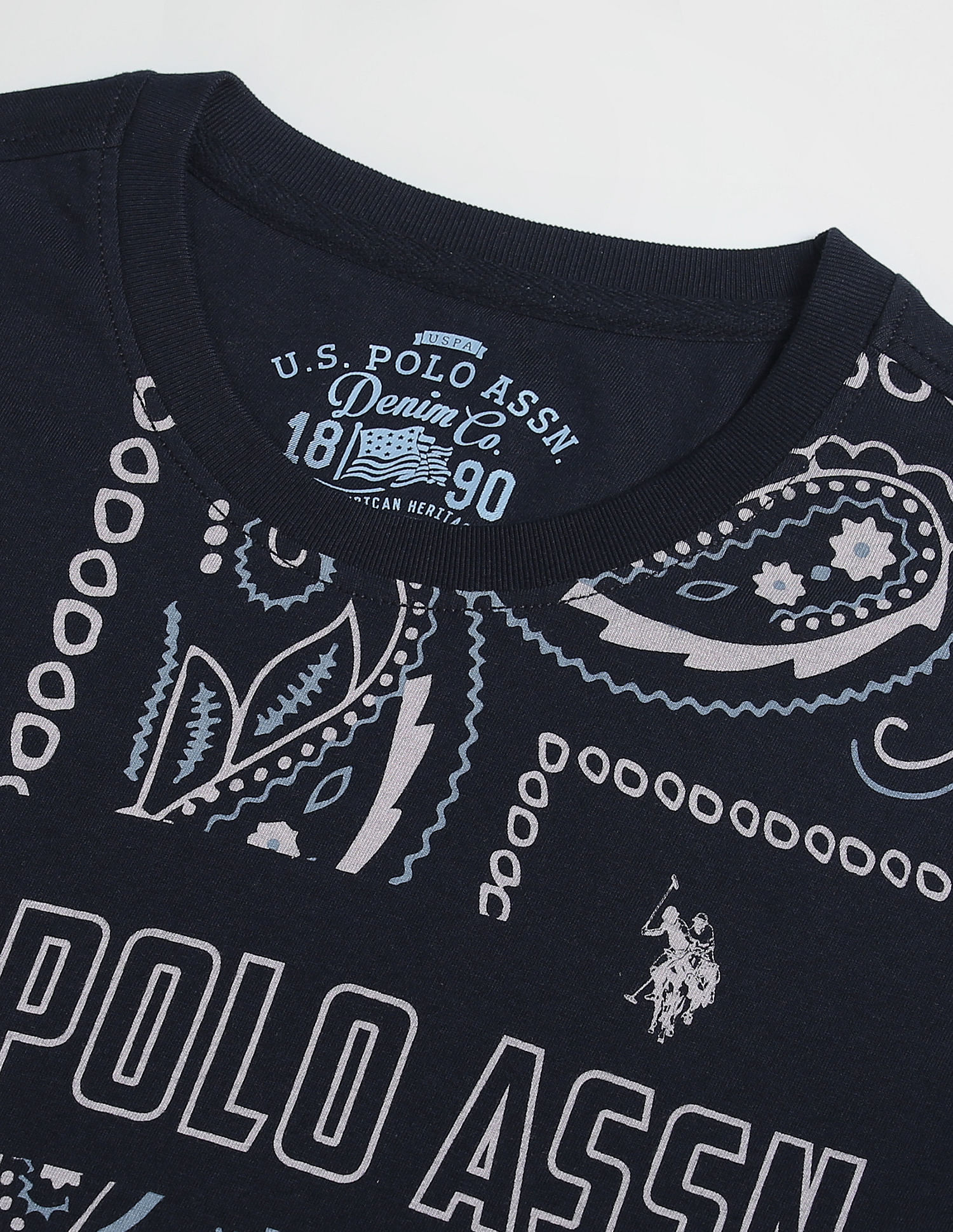 U.S. Polo Assn. Denim Co. Brand Print Cotton T-Shirt