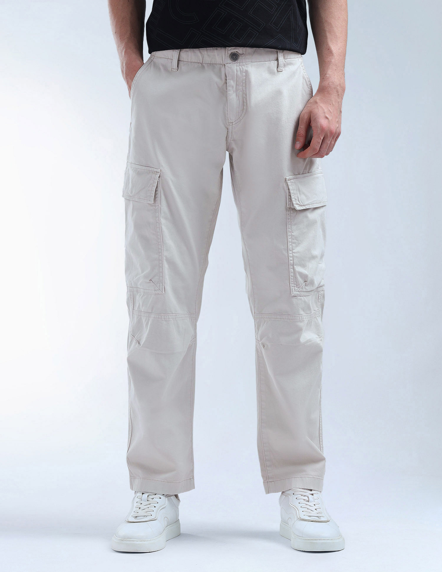 Flying Machine Relaxed Tapered Fit Twill Cargos