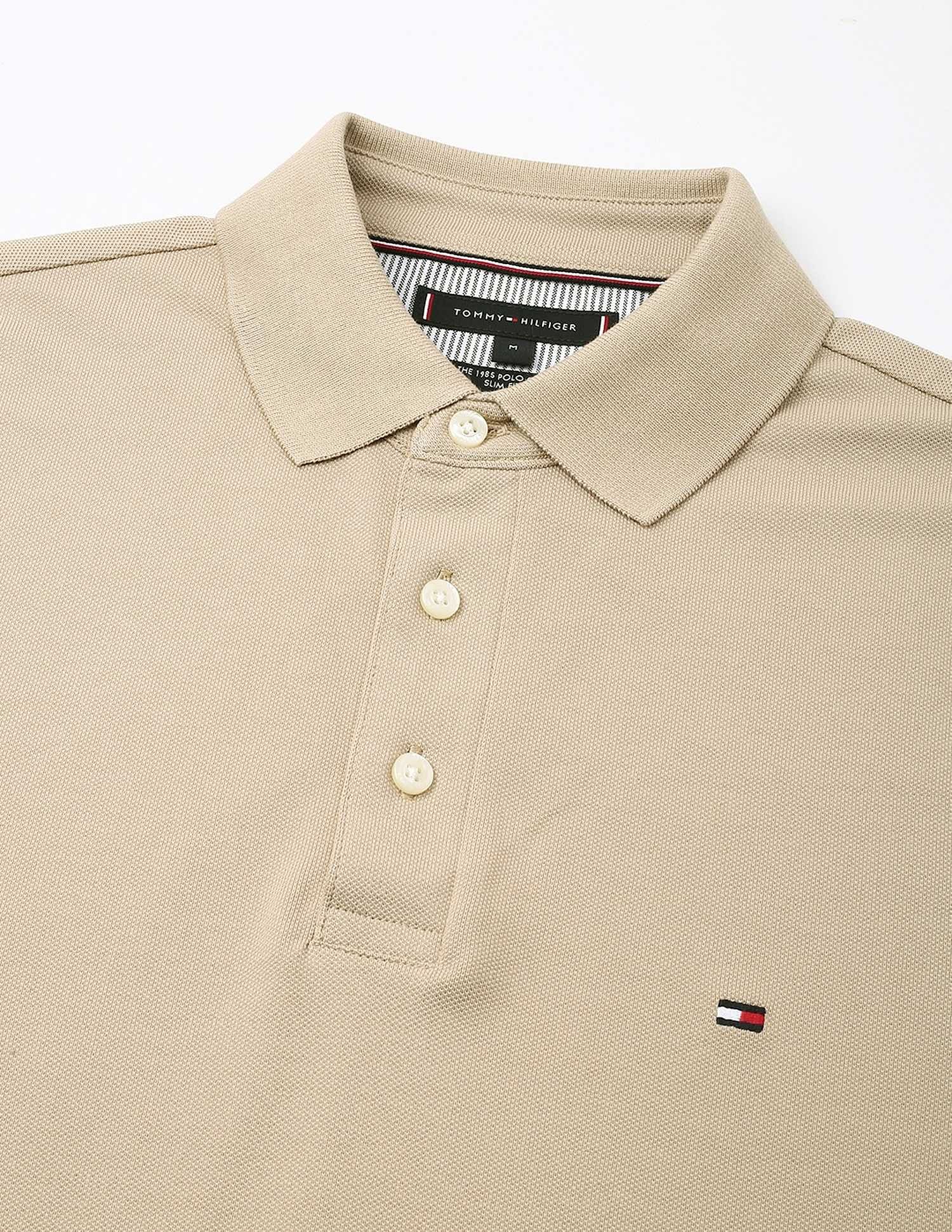 Tommy Hilfiger Solid Slim-Fit Cotton Polo Shirt
