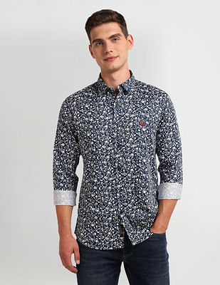 U S Polo Assn Denim Co Floral Print Slim Fit Shirt