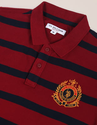 Buy U.S. Polo Assn. Signature Stripe Crest Polo Shirt