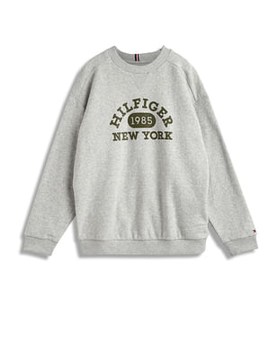 Tommy Hilfiger Kids Boys Logo Heathered Sweatshirt