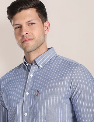 U S Polo Assn Iconic Matt Stripe Shirt