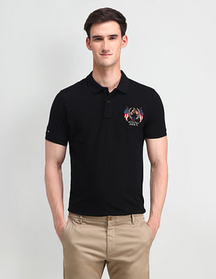 U S Polo Assn Denim Co Brand Embroidered Cotton Polo Shirt