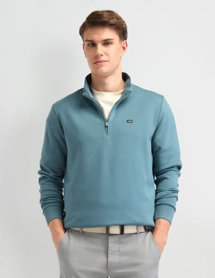 Buy Arrow Sport Solid Regular Fit Sweatshirt - NNNOW.com