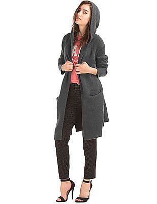 Buy GAP Women Women Grey Long Hooded Cardigan - NNNOW.com