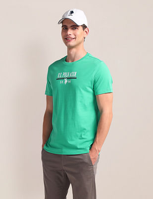 U S Polo Assn Brand Print Slim Fit T-Shirt