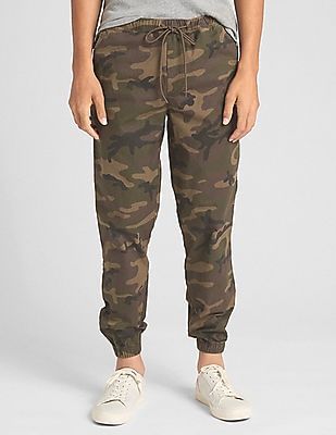 twill joggers with gapflex