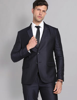 Ad By Arvind Solid Dobby Evening Two Piece Suit