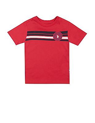 U S Polo Assn Kids Cotton Brand Stripe T-Shirt