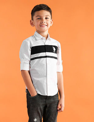 U S Polo Assn Kids Boys Regular Fit Dobby Shirt