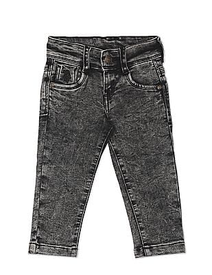 U S Polo Assn Kids Brandon Slim Fit Acid Wash Jeans