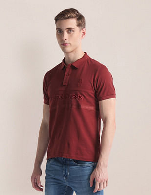 U S Polo Assn Brand Embroidered Slim Polo Shirt