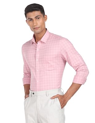 Buy Arrow Manhattan Slim Fit Grid Tattersall Check Shirt