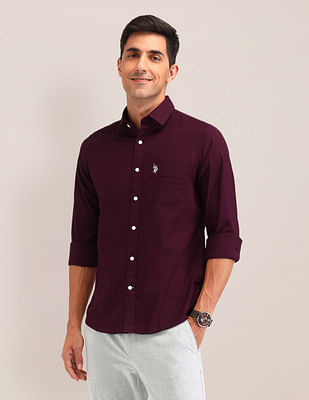 U S Polo Assn Solid Tailored Fit Shirt