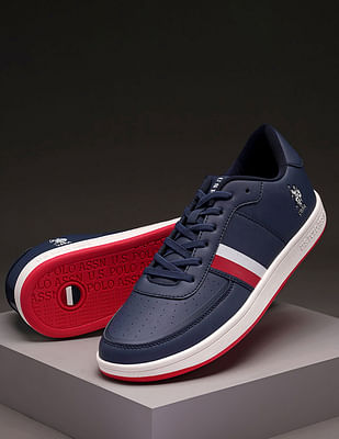 U S Polo Assn Men Gael Navy Retro Court Sneakers