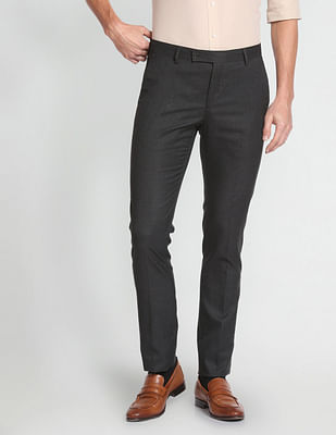 Arrow Tailored Regular Fit Dobby Formal Trousers